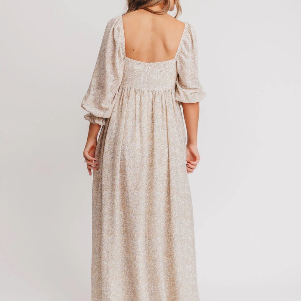 Elegant Cream Maternity Dress - Picture 3 of 5